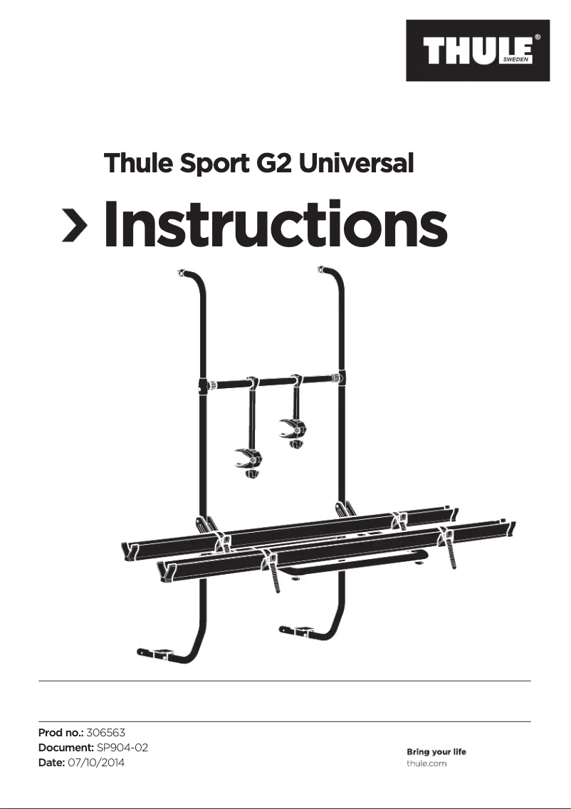 Image de la première page du manuel de l'appareil Sport G2 Universal