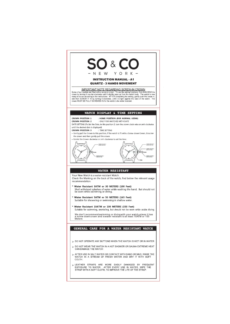 Page n°1 - Manuel utilisateur So & Co Hudson 5018A
