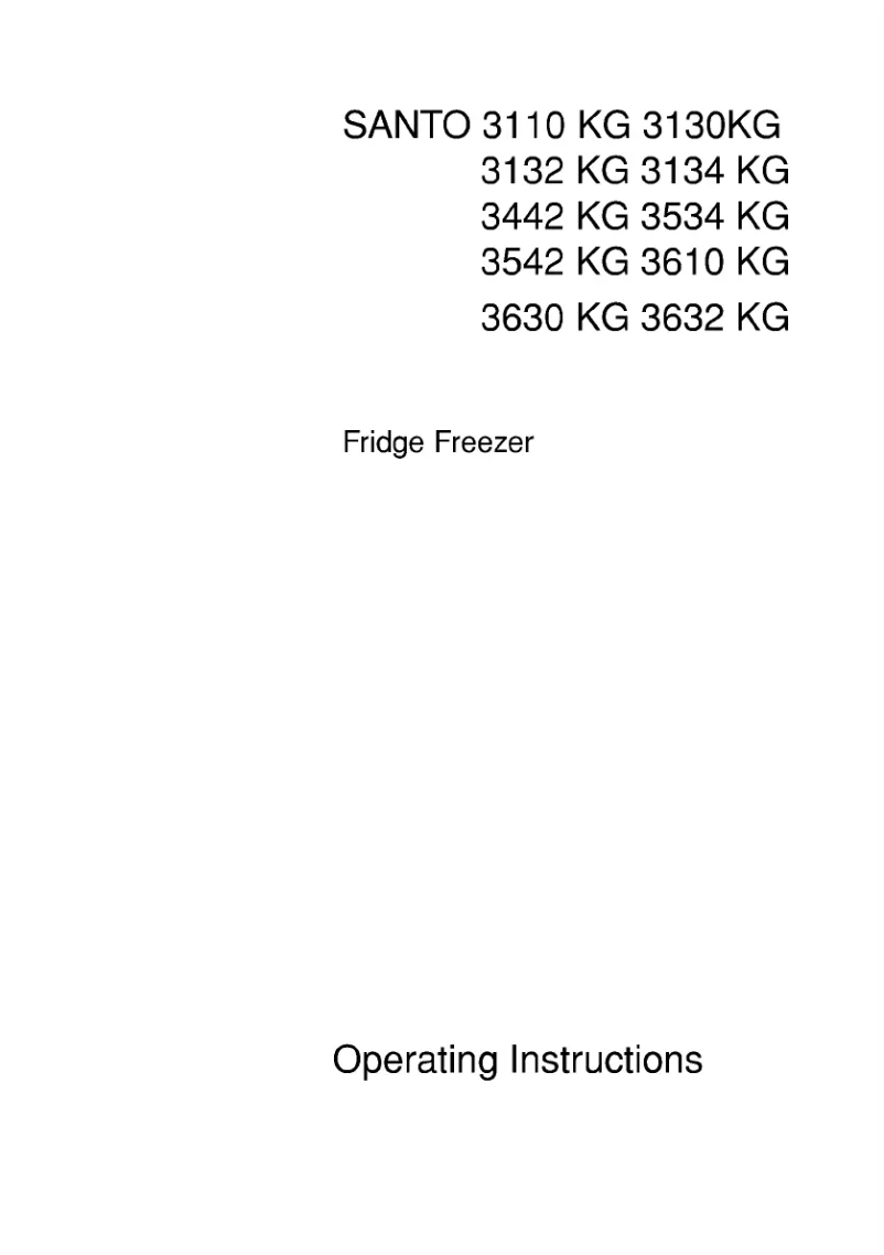 Image de la première page du manuel de l'appareil Santo 3442 KG