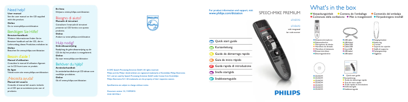Page 1 de la notice Manuel utilisateur Philips SpeechMike Premium LFH3610