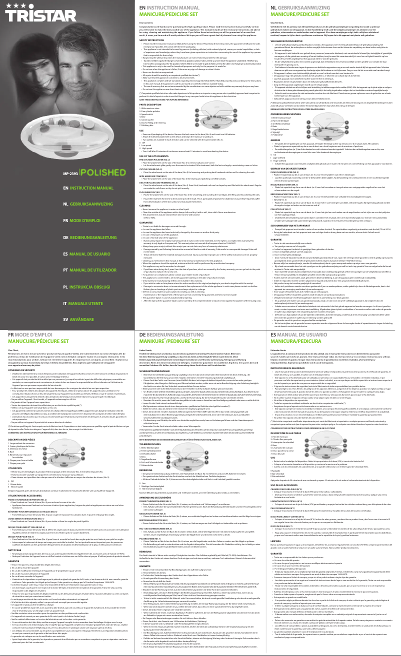 Page 1 de la notice Manuel utilisateur TriStar MP-2393