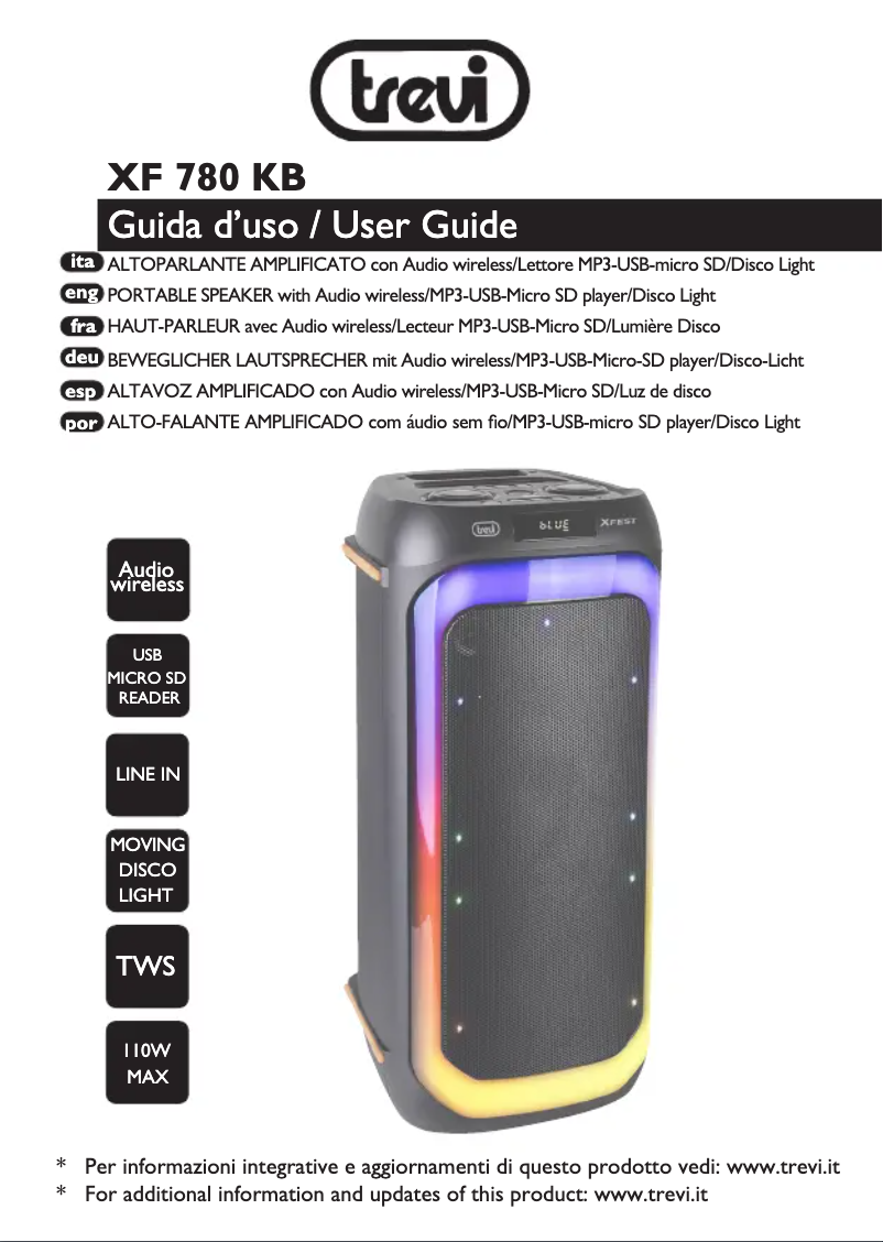 Page n°1 - Manuel utilisateur Trevi XF 780 KB