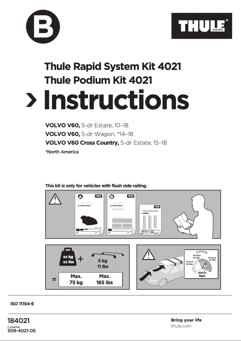 Página 1 del manual Manual de usuario Thule Podium Kit 4021