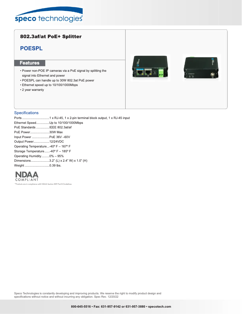 Image de la première page du manuel de l'appareil POESPL