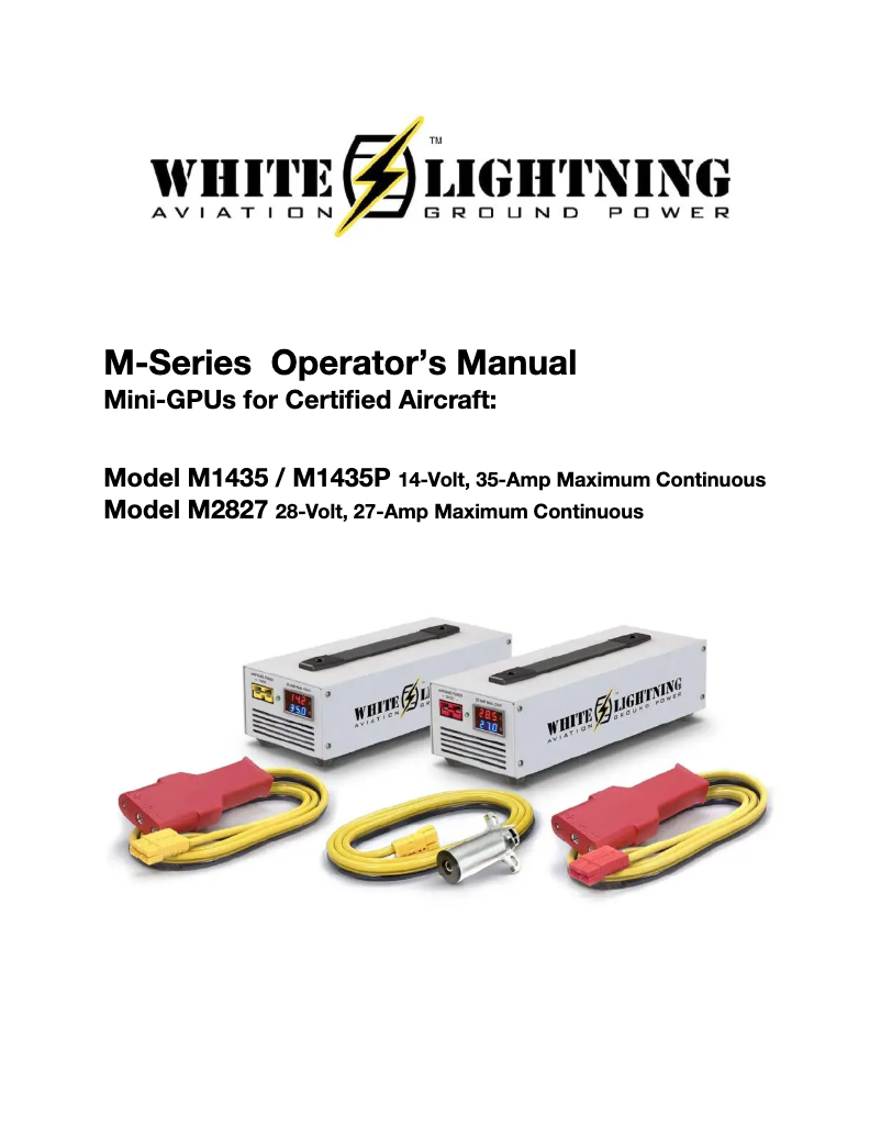 Page 1 de la notice Manuel utilisateur White Lightning M2827