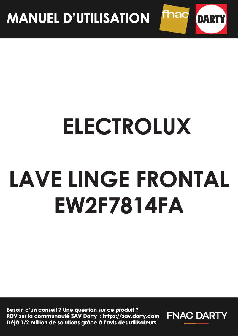 Image de la première page du manuel de l'appareil EW2F7814FA