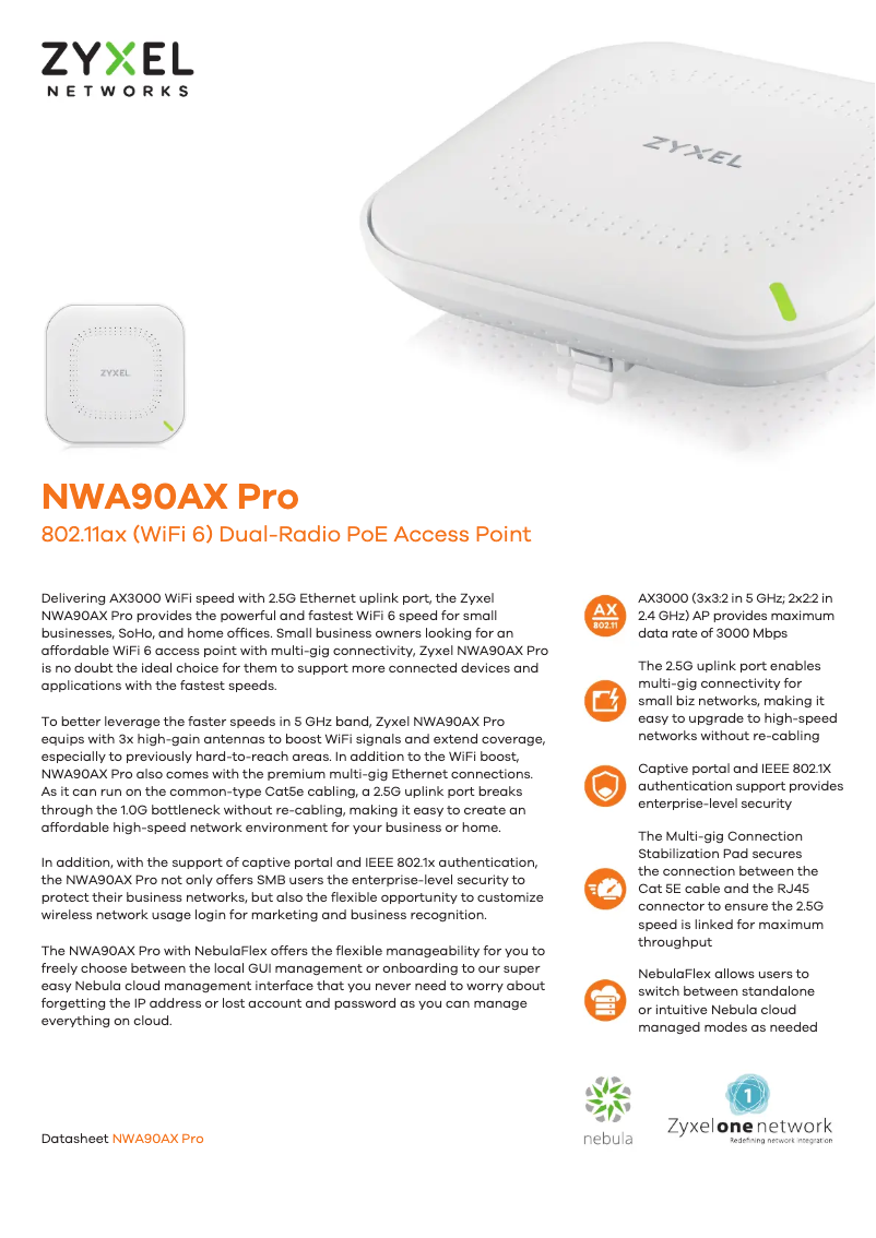 Image de la première page du manuel de l'appareil NWA90AX PRO