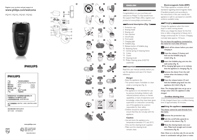 Página 1 del manual Manual de usuario Philips PQ192