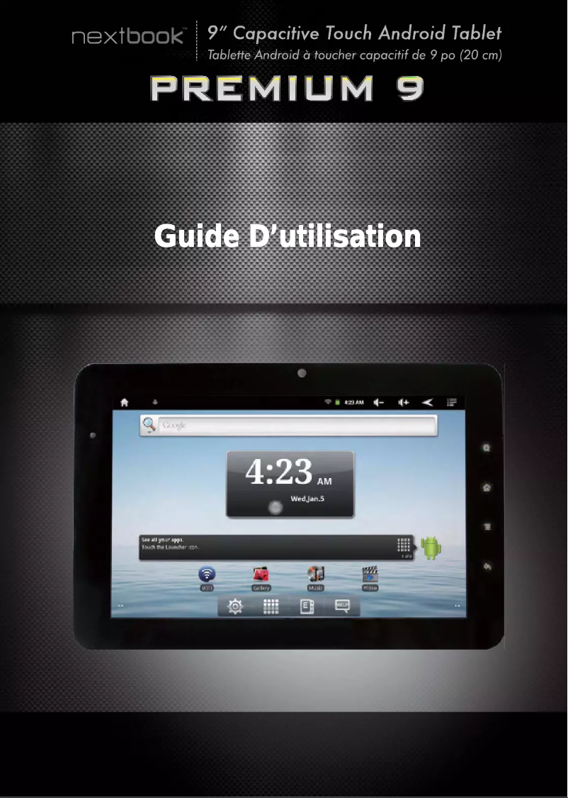 Page n°1 - Manuel utilisateur Nextbook Premium 9