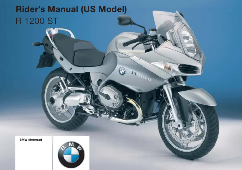 Page 1 de la notice Manuel utilisateur BMW R 1200 ST (2004)