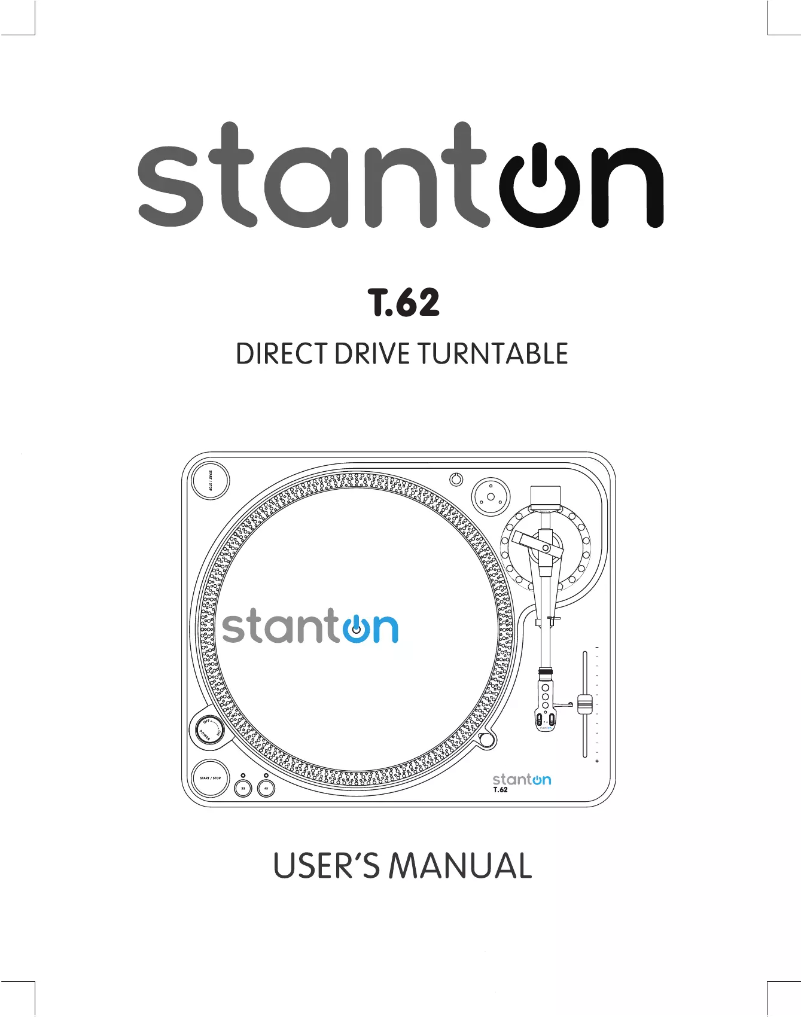 Page n°1 - Manuel utilisateur Stanton T.62
