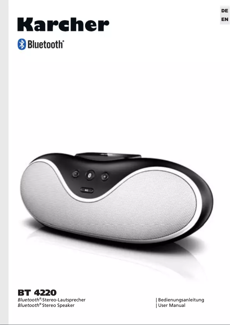 Page 1 de la notice Manuel utilisateur Karcher Audio BT4220