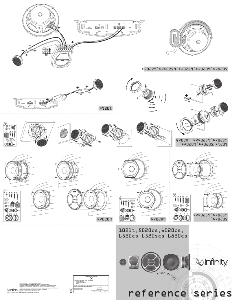 Page 1 de la notice Manuel utilisateur Infinity Reference 1021t