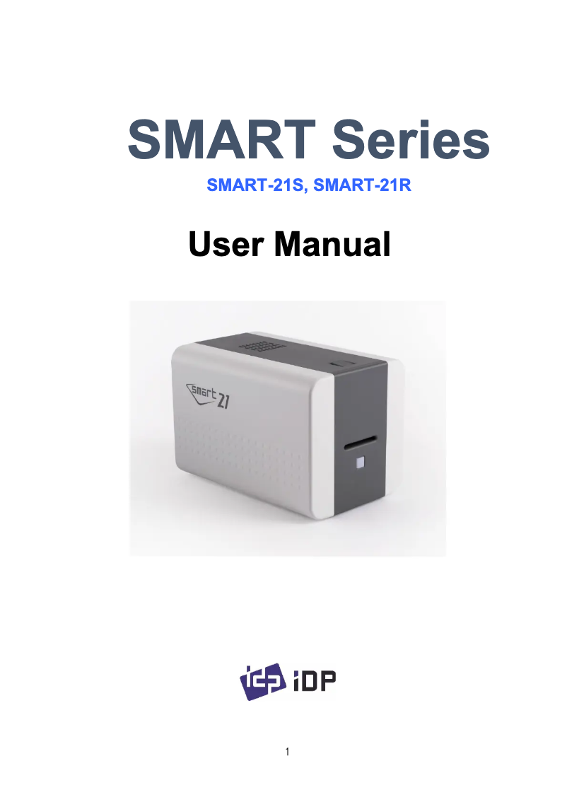 Page 1 of the manual User Manual iDP SMART-21S
