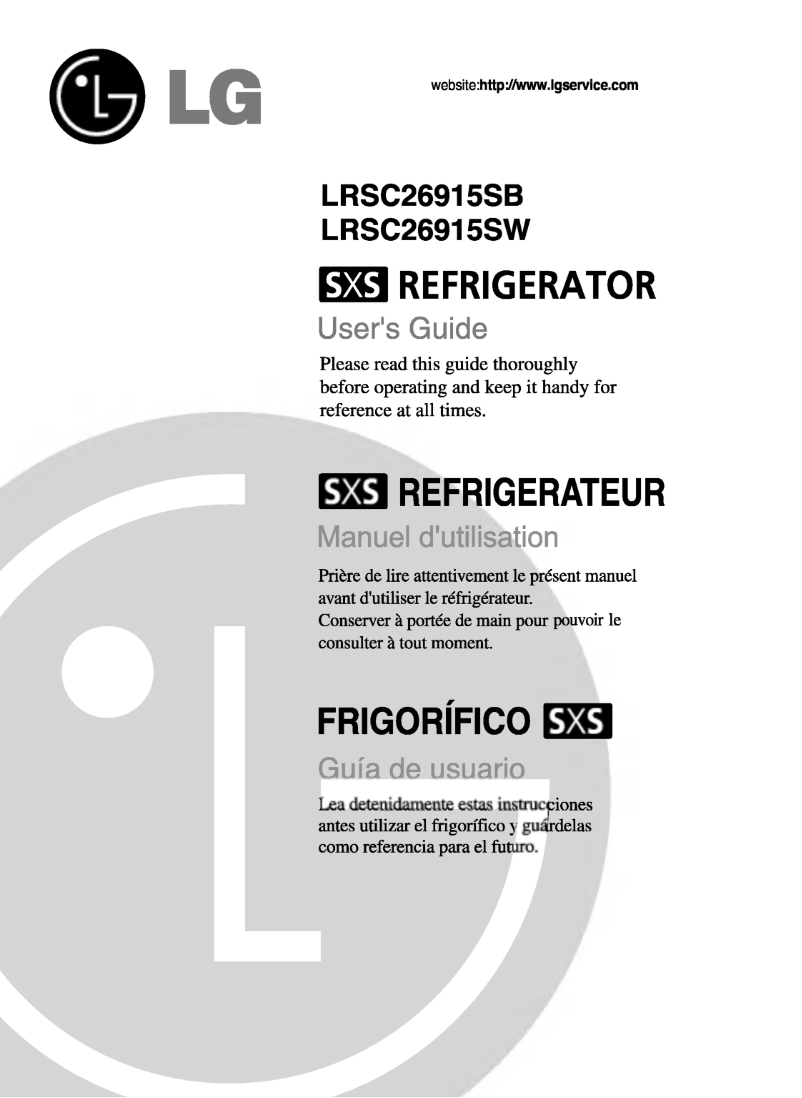 Page 1 of the manual User Manual LG LRSC26915SB