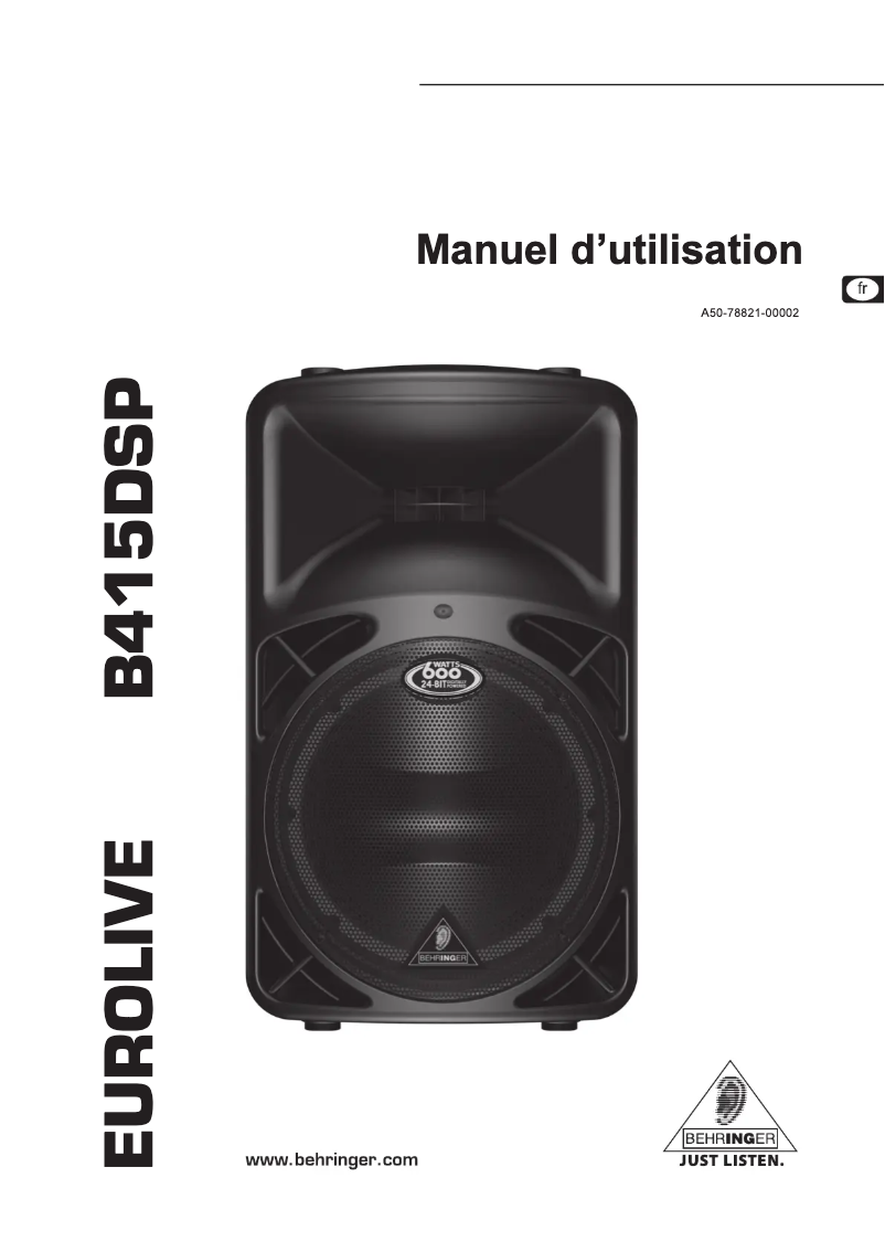 Page n°1 - Manuel utilisateur Behringer Eurolive B415DSP