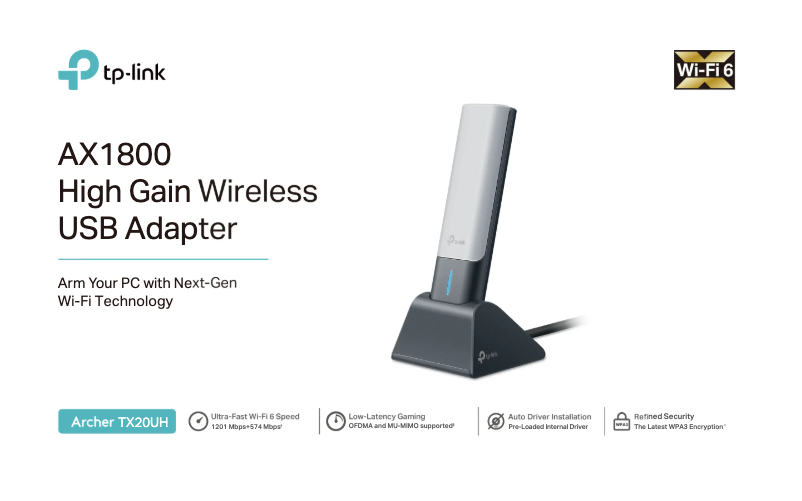 Page 1 de la notice Fiche technique TP-Link Archer TX20UH