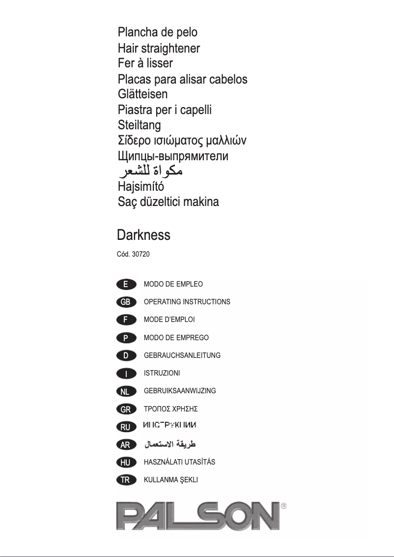 Página 1 del manual Manual de usuario Palson Darkness