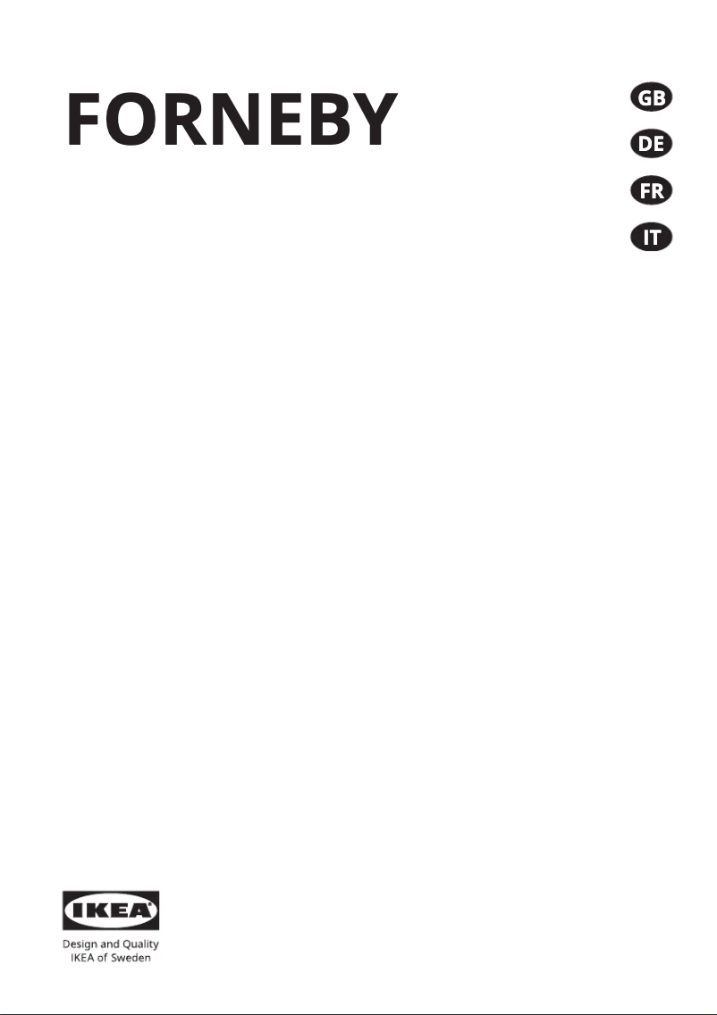 Page 1 de la notice Manuel utilisateur Ikea FORNEBY 405.568.89