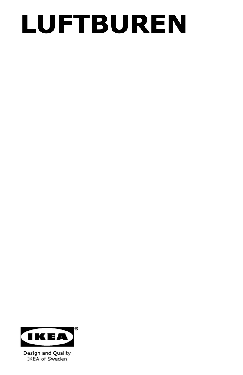 Page 1 de la notice Manuel utilisateur Ikea LUFTBUREN 204.621.46