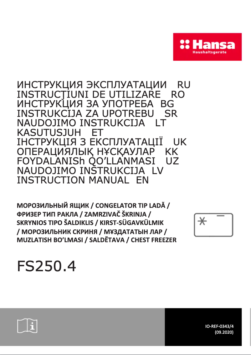 Page n°1 - Manuel utilisateur Hansa FS250.4