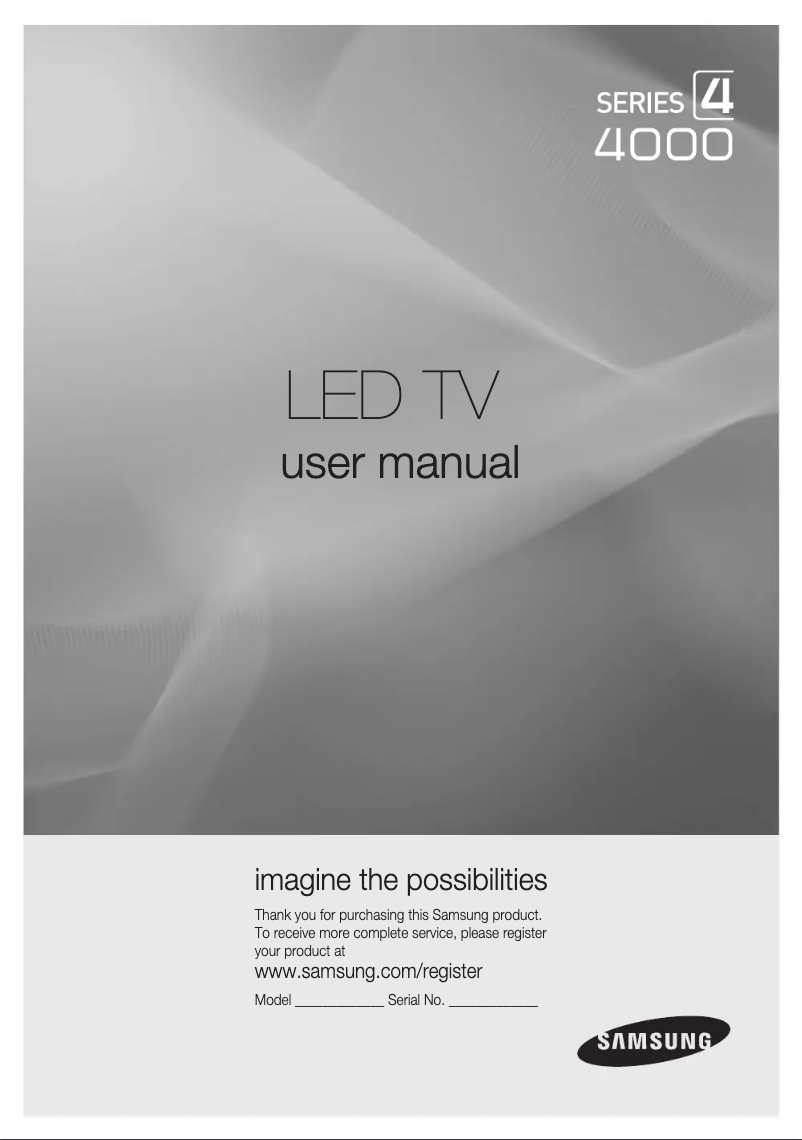 Image de la première page du manuel de l'appareil UN22C4000PD
