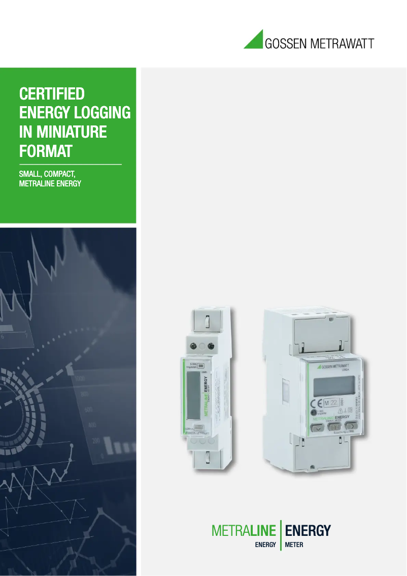 Page 1 de la notice Brochure Gossen Metrawatt METRALINE ENERGY U289 Direct