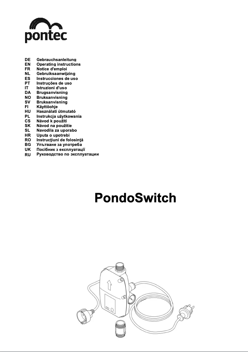 Page 1 de la notice Manuel utilisateur Pontec PondoSwitch