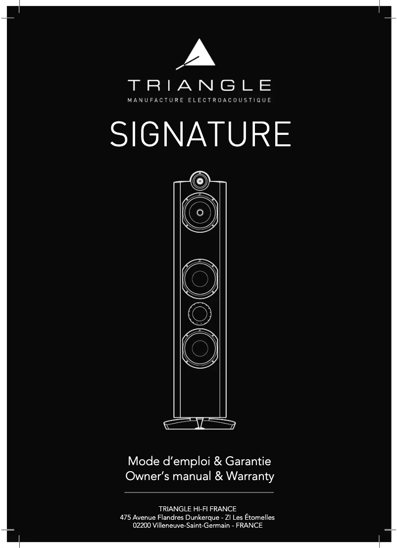 Page n°1 - Manuel utilisateur Triangle Elara Delta