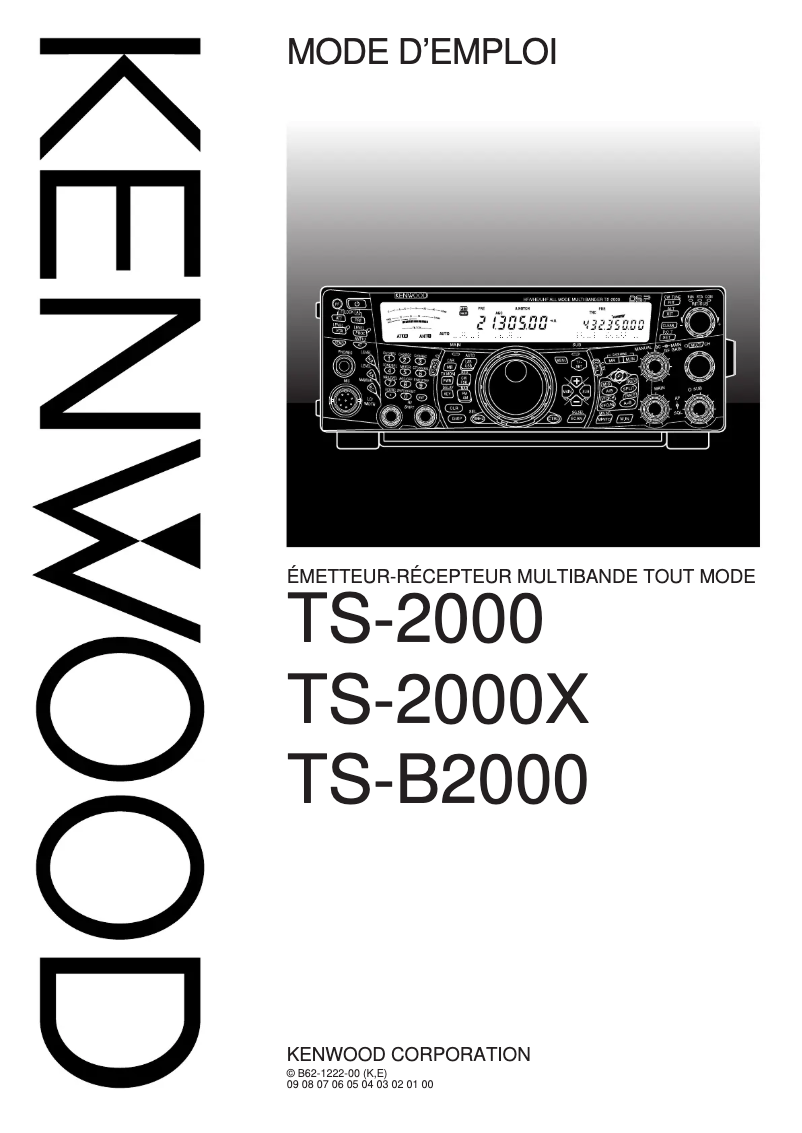 Page 1 de la notice Manuel utilisateur Kenwood TS-2000X