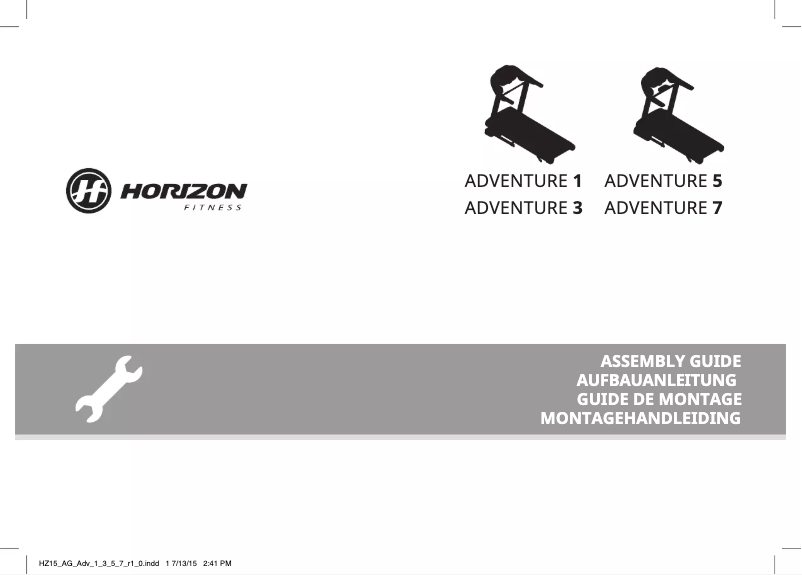 Página 1 del manual Manual de usuario Horizon Fitness Adventure 7