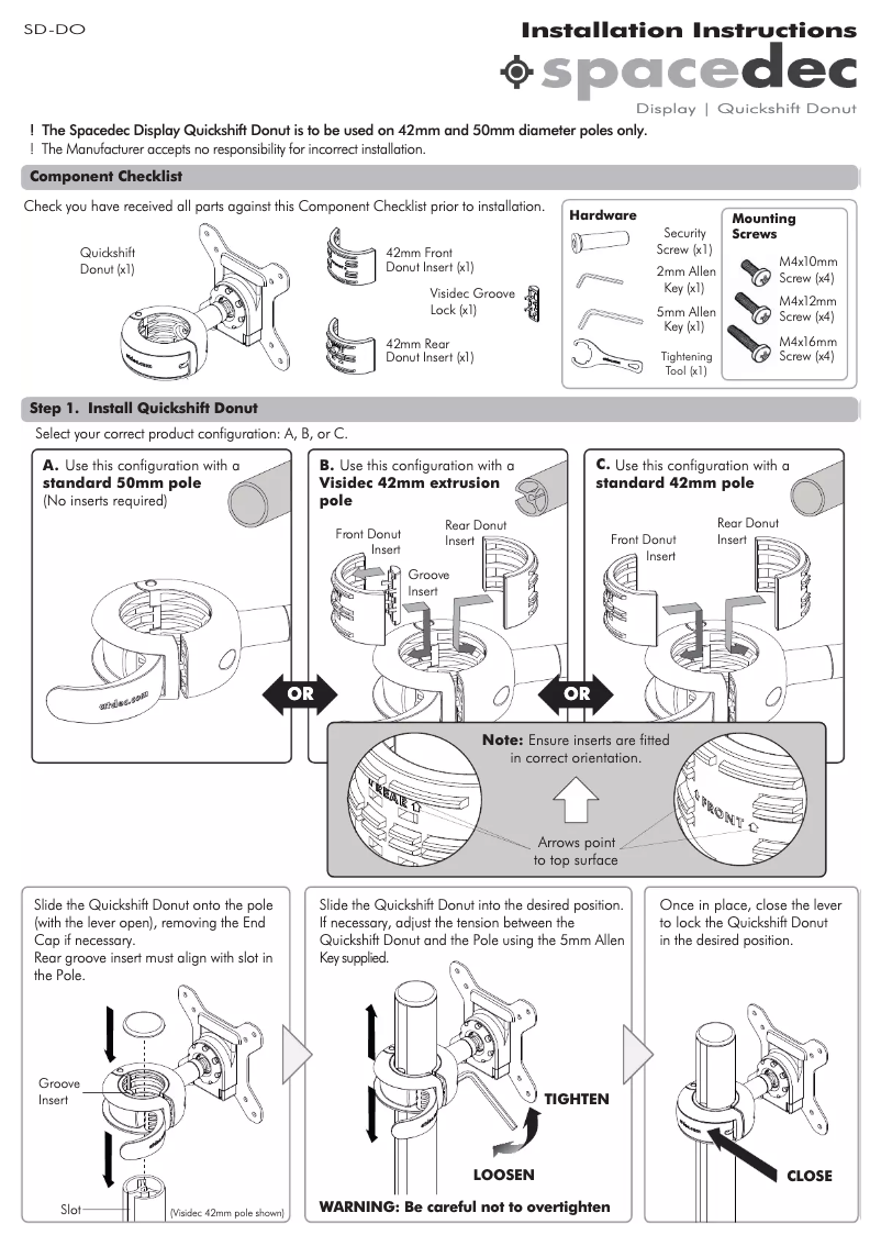 Page 1 de la notice Manuel utilisateur Atdec SD-DO