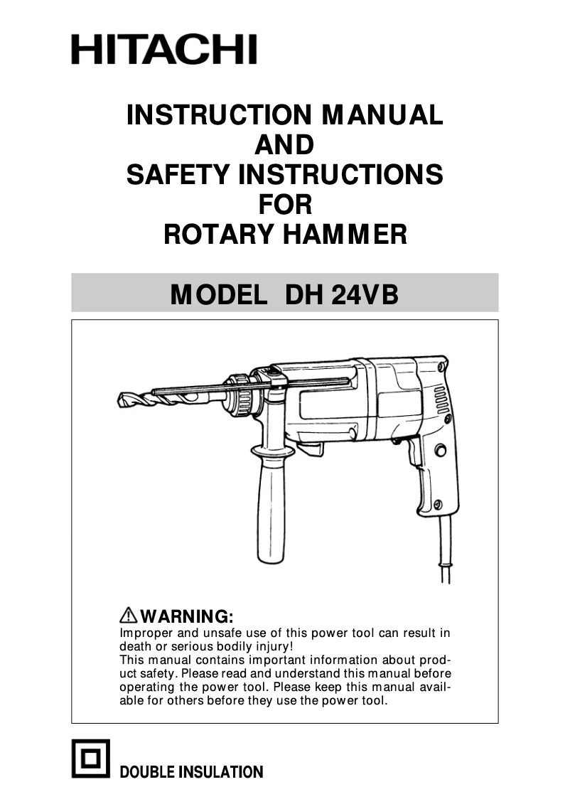 Image de la première page du manuel de l'appareil DH 24VB