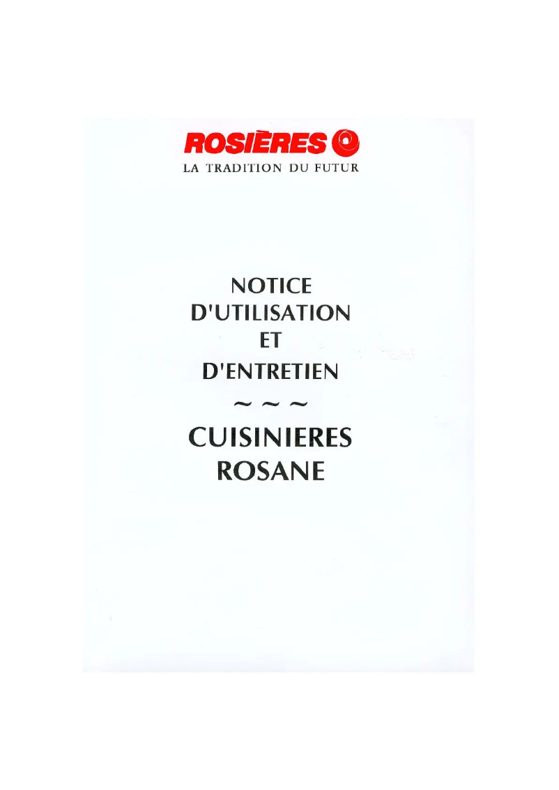 Page 1 de la notice Manuel utilisateur Rosieres BG 710 RB