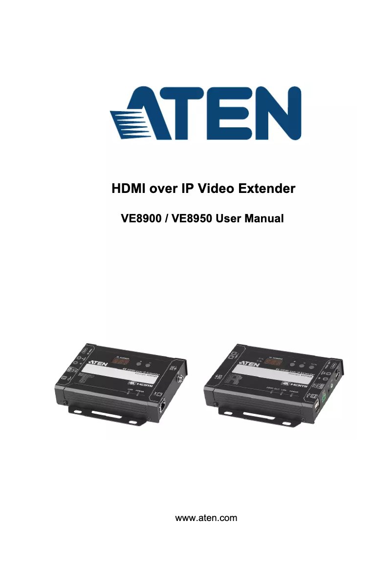 Page n°1 - Manuel utilisateur ATen VE8900R