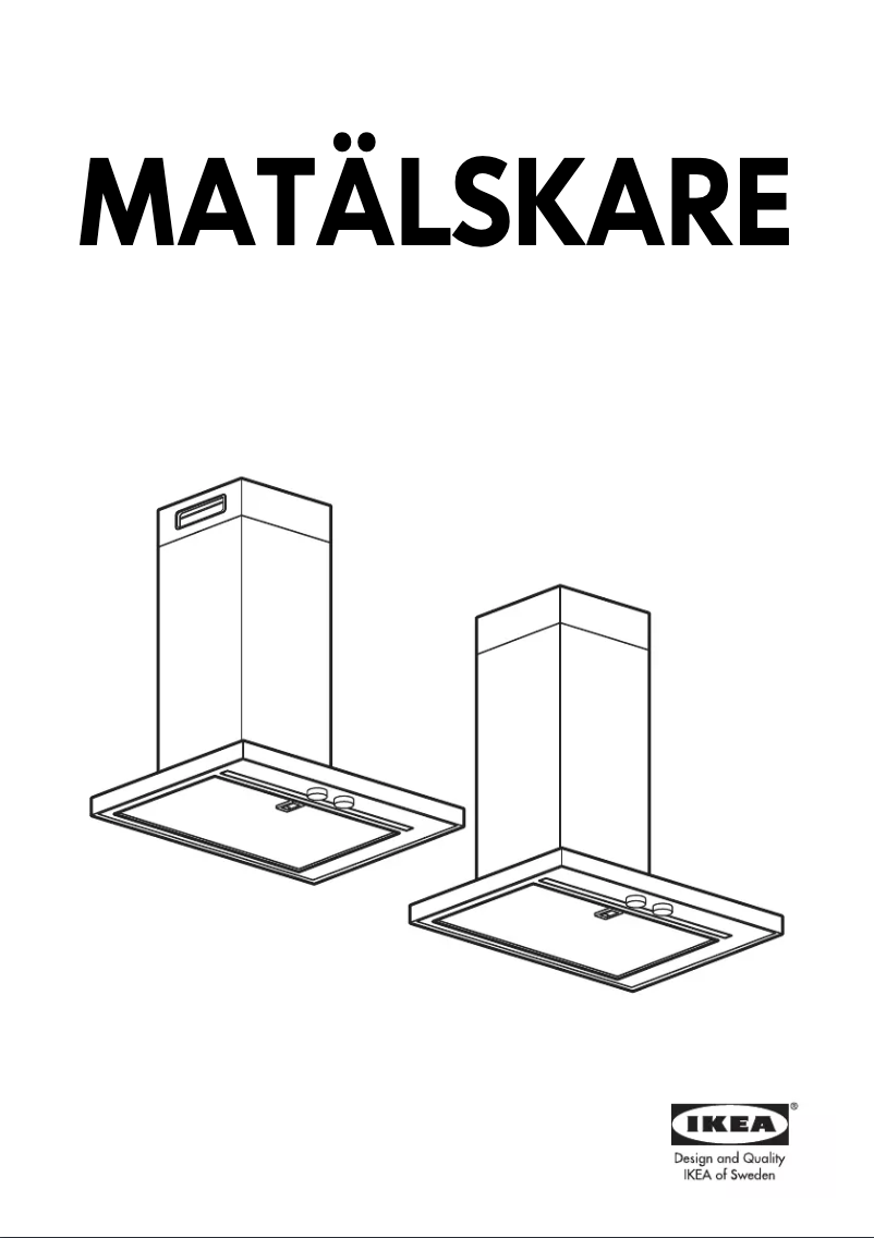 Page 1 de la notice Instructions / montage Ikea MATALSKARE