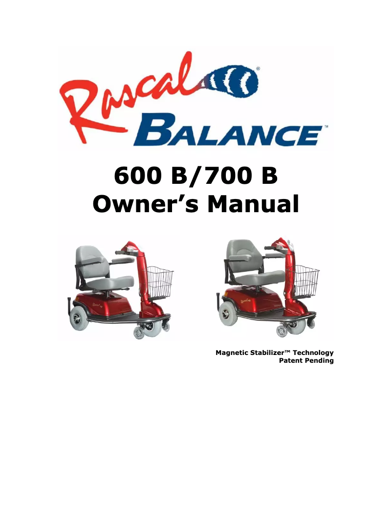 Página 1 del manual Manual de usuario Rascal 700B