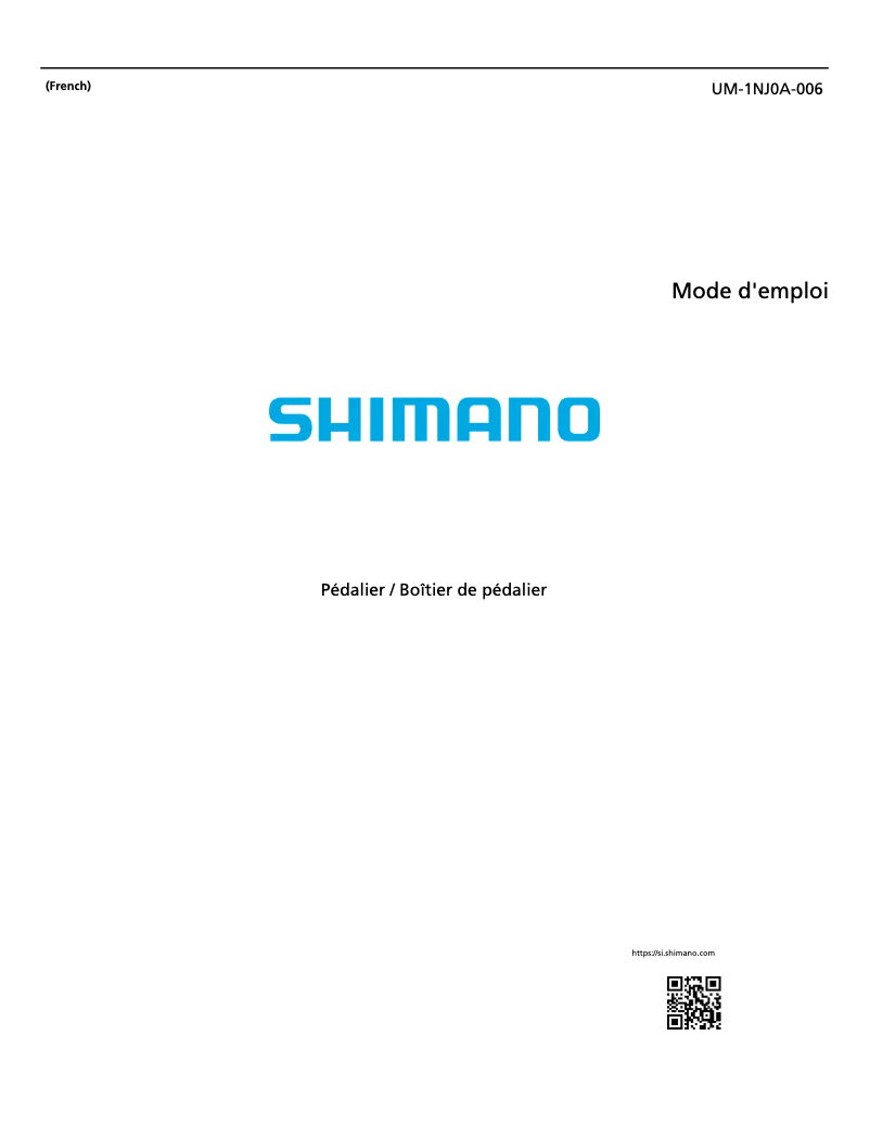 Página 1 del manual Manual de usuario Shimano FC-M780