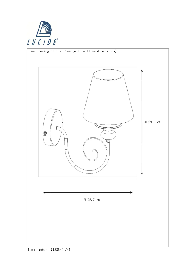 Page 1 de la notice Manuel utilisateur Lucide Robin 71236/01/41