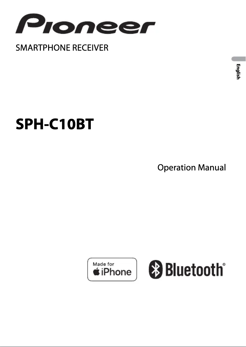 Image de la première page du manuel de l'appareil SPH-C10BT