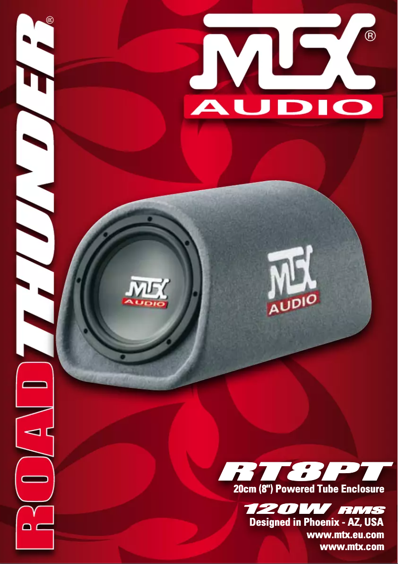 Page n°1 - Manuel utilisateur MTX Audio RT8PT