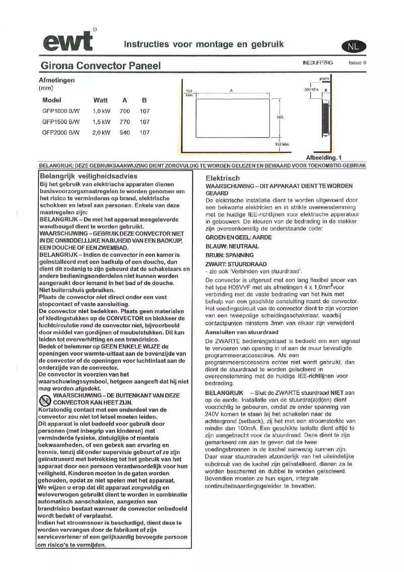 Page 1 de la notice Manuel utilisateur EWT GIRONA