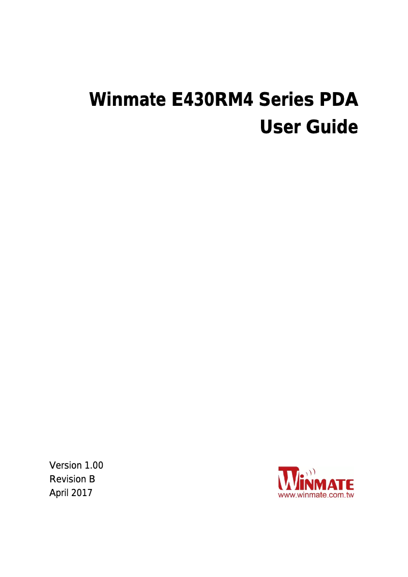 Page n°1 - Manuel utilisateur Winmate E430RM4