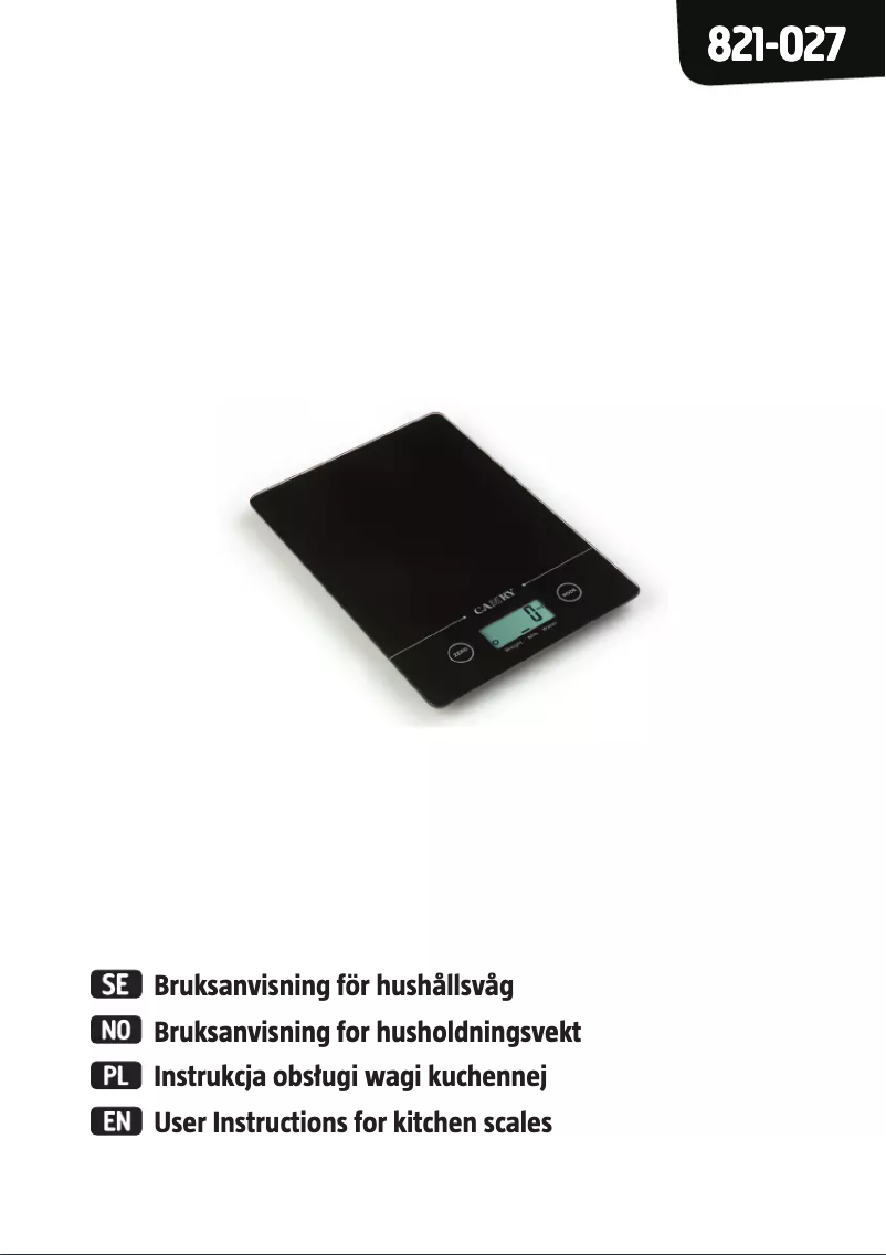 Page n°1 - Manuel utilisateur Camry 821-027