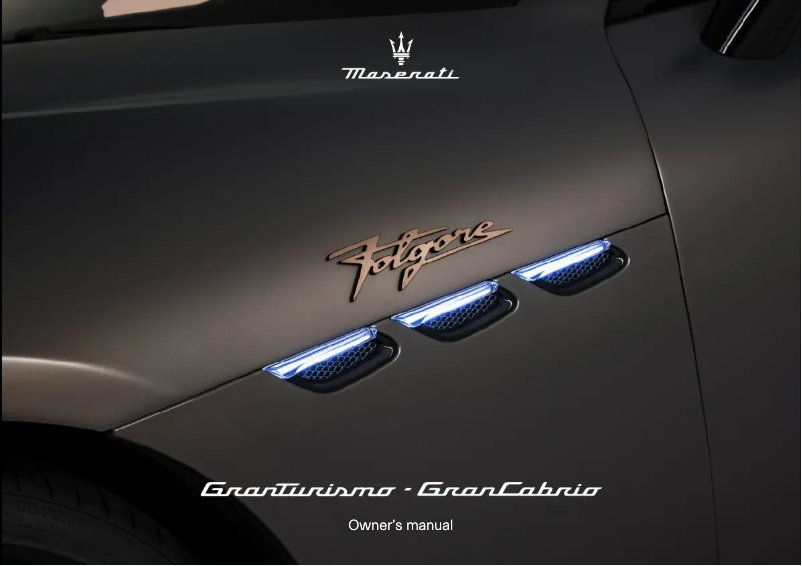 Image de la première page du manuel de l'appareil Granturismo (2025)