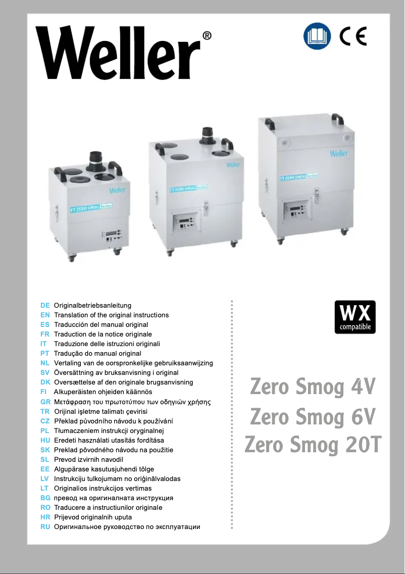 Page n°1 - Manuel utilisateur Weller Zero Smog 6V