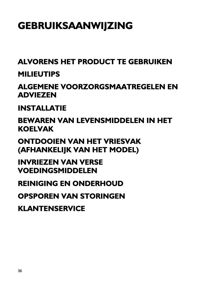 Page 1 de la notice Manuel utilisateur Bauknecht KGA 3401