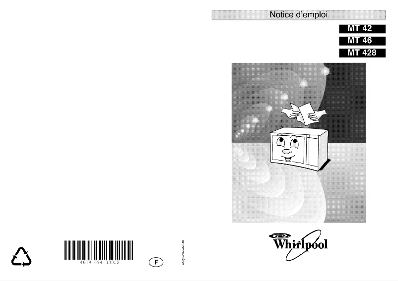 Page 1 de la notice Manuel utilisateur Whirlpool MT 428