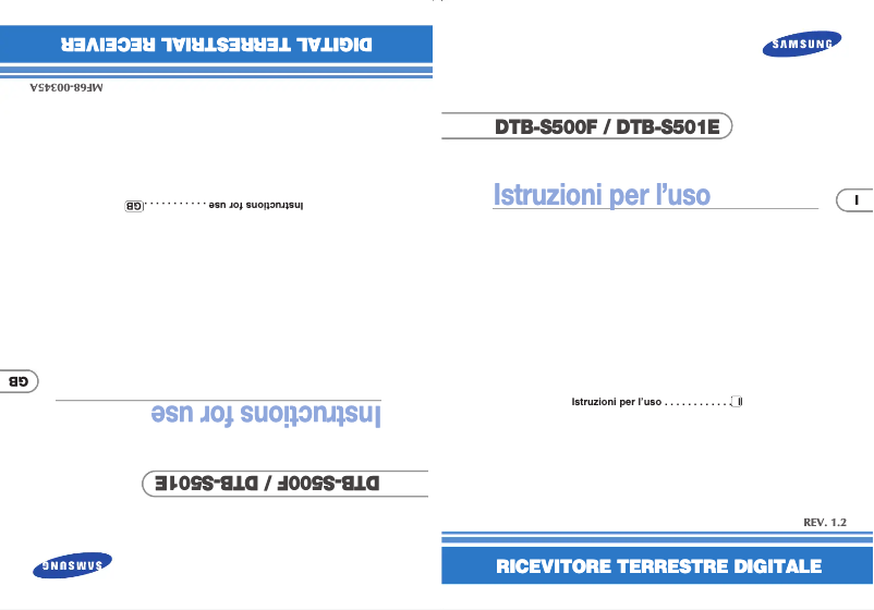 Page 1 de la notice Manuel utilisateur Samsung DTB-S500F