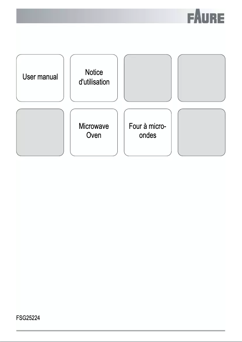 Page n°1 - Manuel utilisateur Faure FSG25224XA